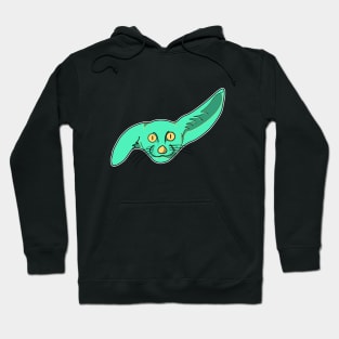 cute cyan fannec fox face cartoon Hoodie